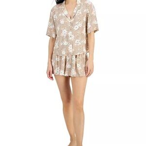 Alfani Floral Tan Pajama Set